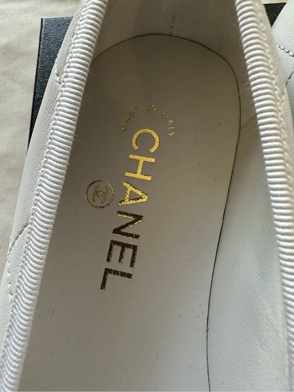 Chanel 26M coco beach Cambon ballet flats White color size 38